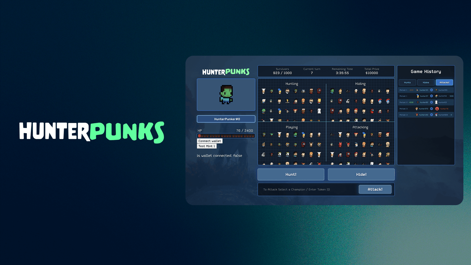 HUNTERPUNKS design case